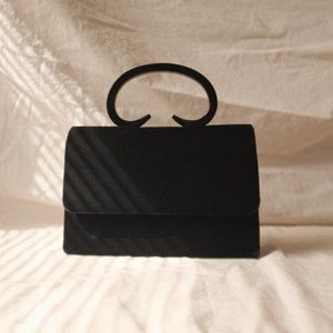Vintage BLACK VELVET HANDBAG